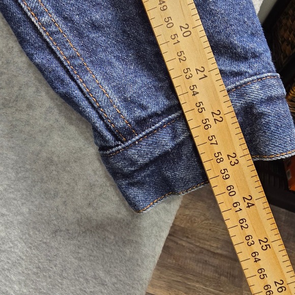 Vintage Levis 70506 0317 Blanket Lined Denim Trucker Jacket Made in USA Mens 34 - Picture 10 of 13